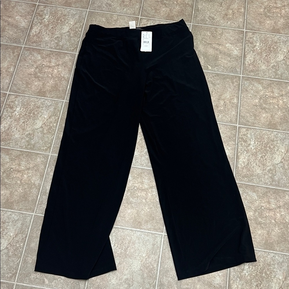 #23 Laura Black Plazzo Pants size L NWT